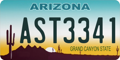 AZ license plate AST3341