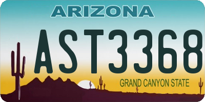 AZ license plate AST3368