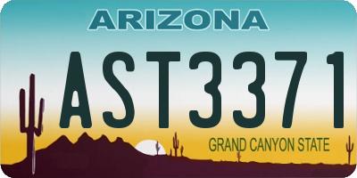 AZ license plate AST3371