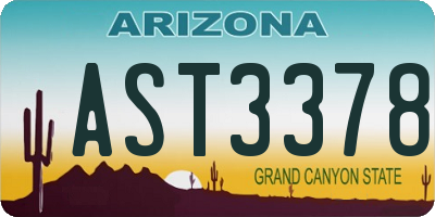 AZ license plate AST3378