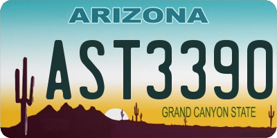 AZ license plate AST3390