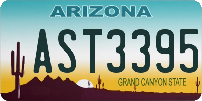 AZ license plate AST3395