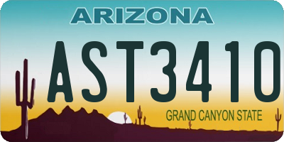 AZ license plate AST3410