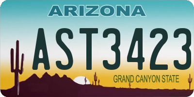 AZ license plate AST3423