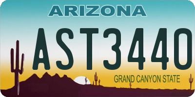 AZ license plate AST3440