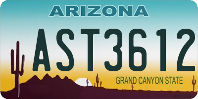 AZ license plate AST3612