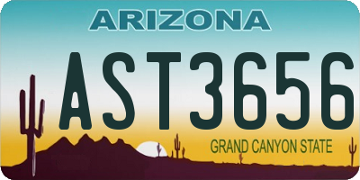 AZ license plate AST3656