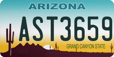 AZ license plate AST3659