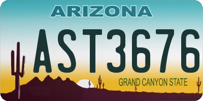 AZ license plate AST3676