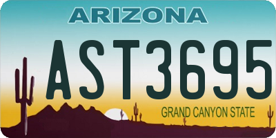 AZ license plate AST3695