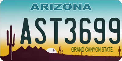 AZ license plate AST3699