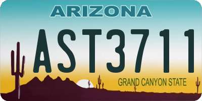 AZ license plate AST3711