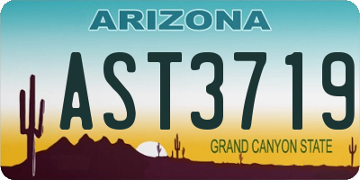AZ license plate AST3719