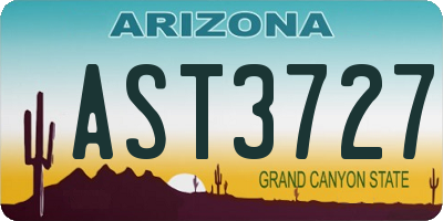 AZ license plate AST3727