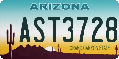AZ license plate AST3728