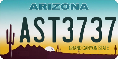 AZ license plate AST3737