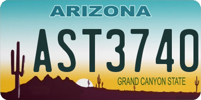 AZ license plate AST3740