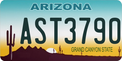 AZ license plate AST3790