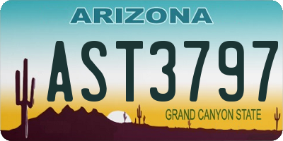 AZ license plate AST3797