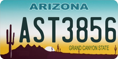 AZ license plate AST3856