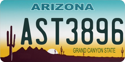 AZ license plate AST3896