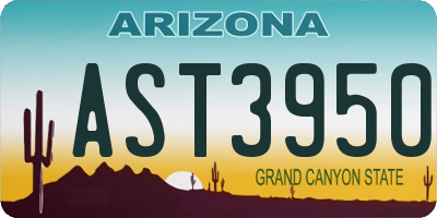 AZ license plate AST3950