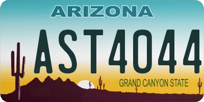AZ license plate AST4044