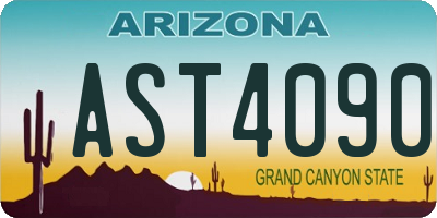 AZ license plate AST4090