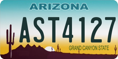 AZ license plate AST4127