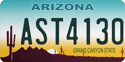 AZ license plate AST4130