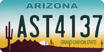 AZ license plate AST4137