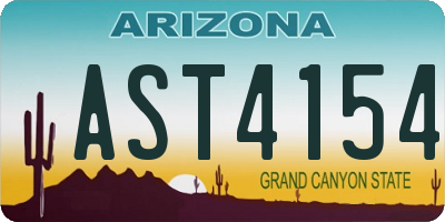 AZ license plate AST4154