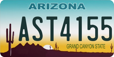 AZ license plate AST4155