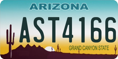 AZ license plate AST4166