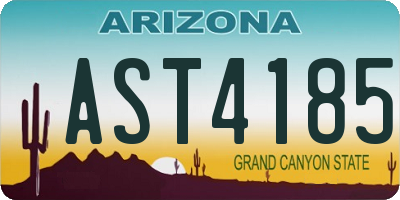 AZ license plate AST4185