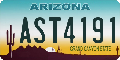 AZ license plate AST4191
