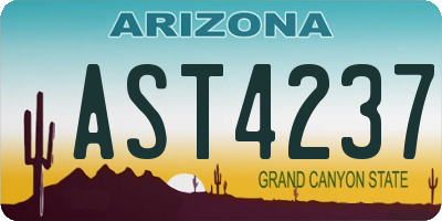 AZ license plate AST4237