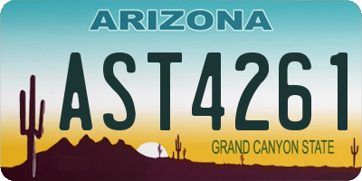 AZ license plate AST4261