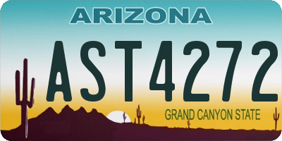 AZ license plate AST4272