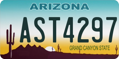 AZ license plate AST4297