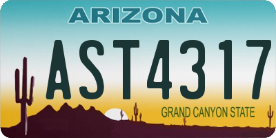 AZ license plate AST4317