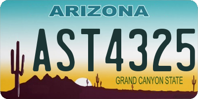 AZ license plate AST4325