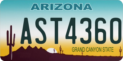 AZ license plate AST4360