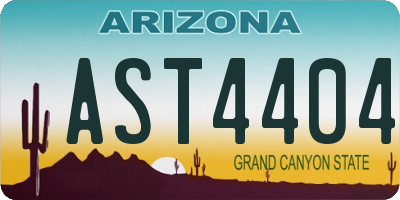 AZ license plate AST4404