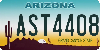 AZ license plate AST4408