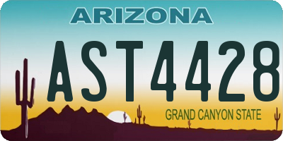 AZ license plate AST4428