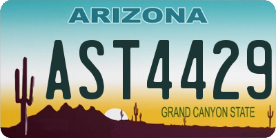 AZ license plate AST4429