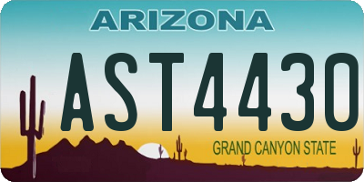 AZ license plate AST4430