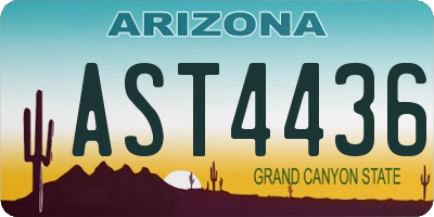 AZ license plate AST4436
