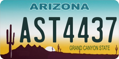 AZ license plate AST4437
